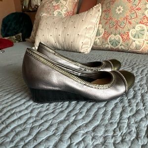 Cole Haan leather wedge pumps size 6